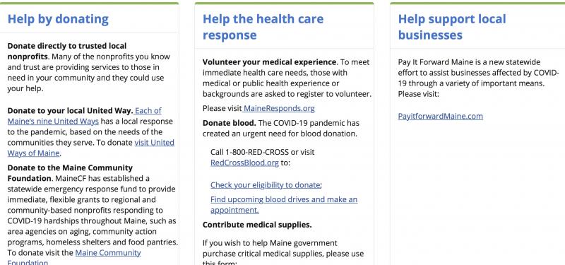 help mainers outlining amid governor launches covid resource ways fri 15am